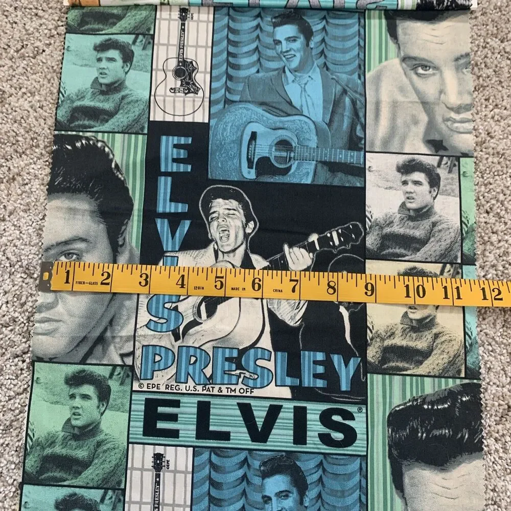 ELVIS PRESLEY VIP Cranston Sample Swatches 2 Piece  blue green tan beige